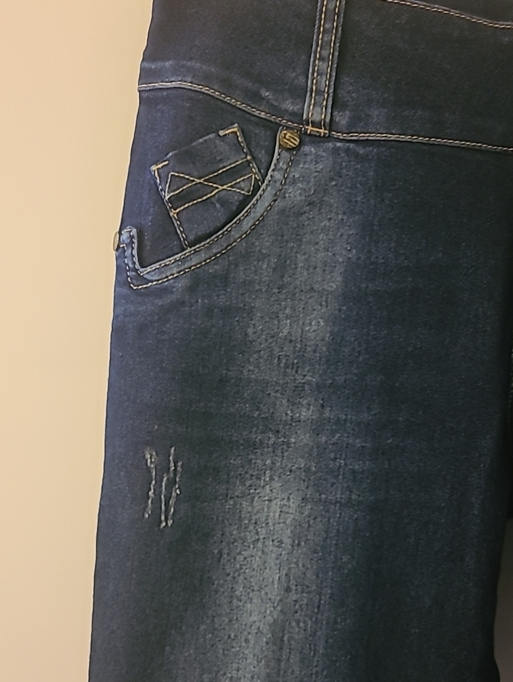 Salome Colombian Women's Levanta Cola "Butt Lift" Bootcut Jeans Dark Wash - Picture 4 of 9